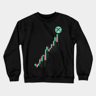 Vintage Stock Chart Ripple XRP Coin To The Moon Trading Hodl Crypto Token Cryptocurrency Blockchain Wallet Birthday Gift For Men Women Kids Crewneck Sweatshirt